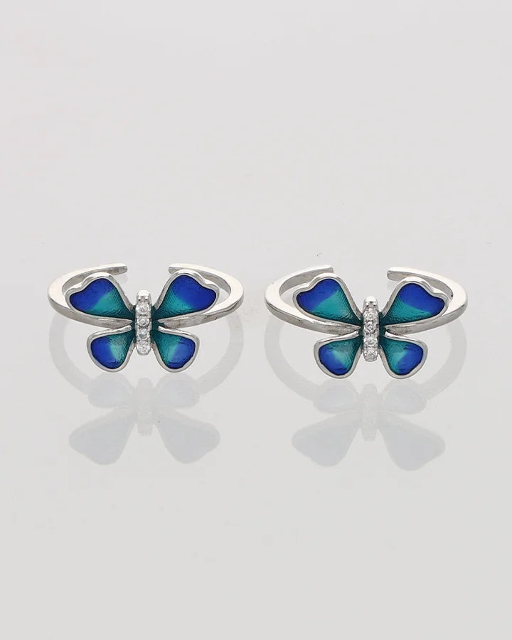 Patanga Toe Rings in 92.5 Silver