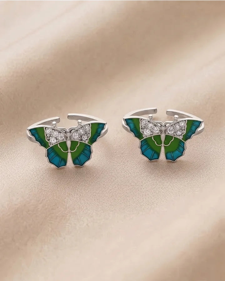 Mariposa Toe Rings in 92.5 Silver