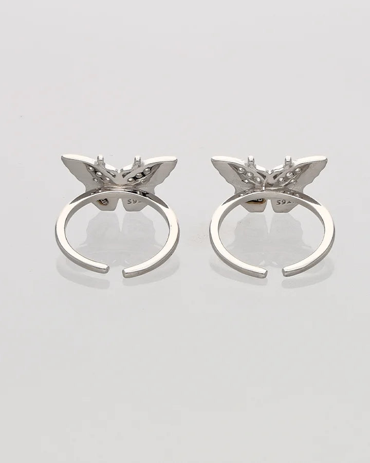 Mariposa Toe Rings in 92.5 Silver