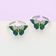 Mariposa Toe Rings in 92.5 Silver