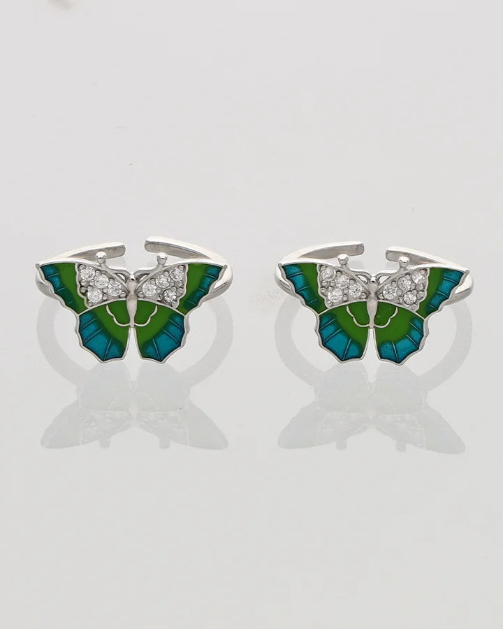 Mariposa Toe Rings in 92.5 Silver