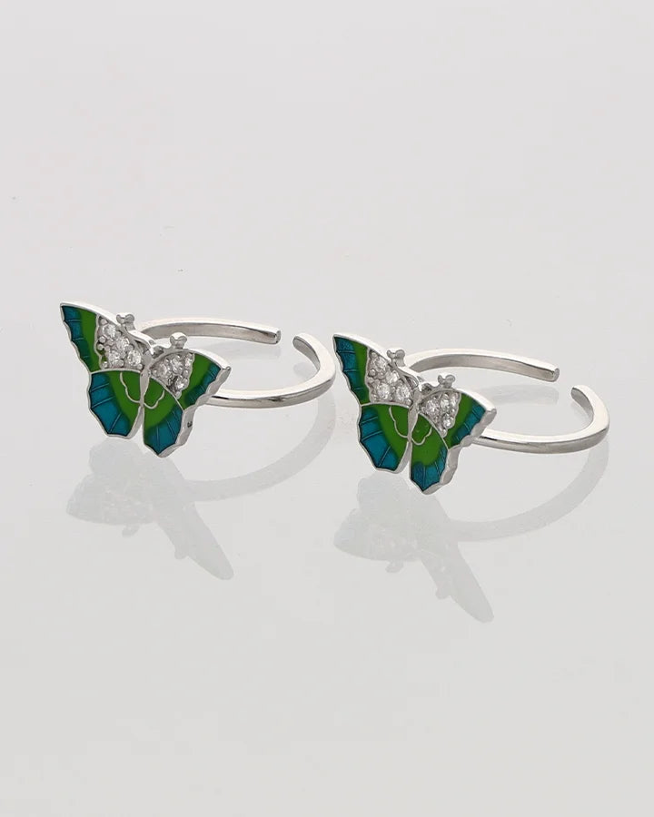 Mariposa Toe Rings in 92.5 Silver