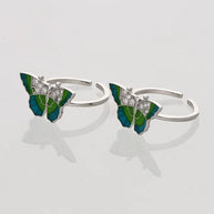 Mariposa Toe Rings in 92.5 Silver