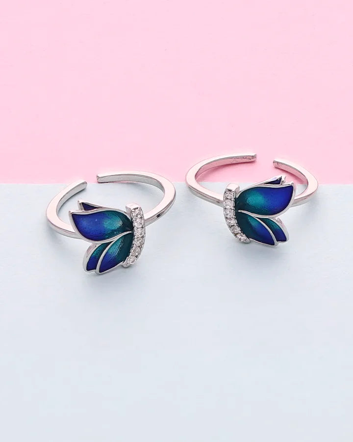 Kairava Toe Rings in 92.5 Silver