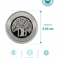 Banyan Tree Round 10g Coin in 999 Silver