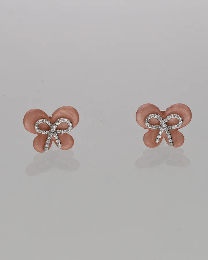 Rosy Bow Set in 92.5 Silver