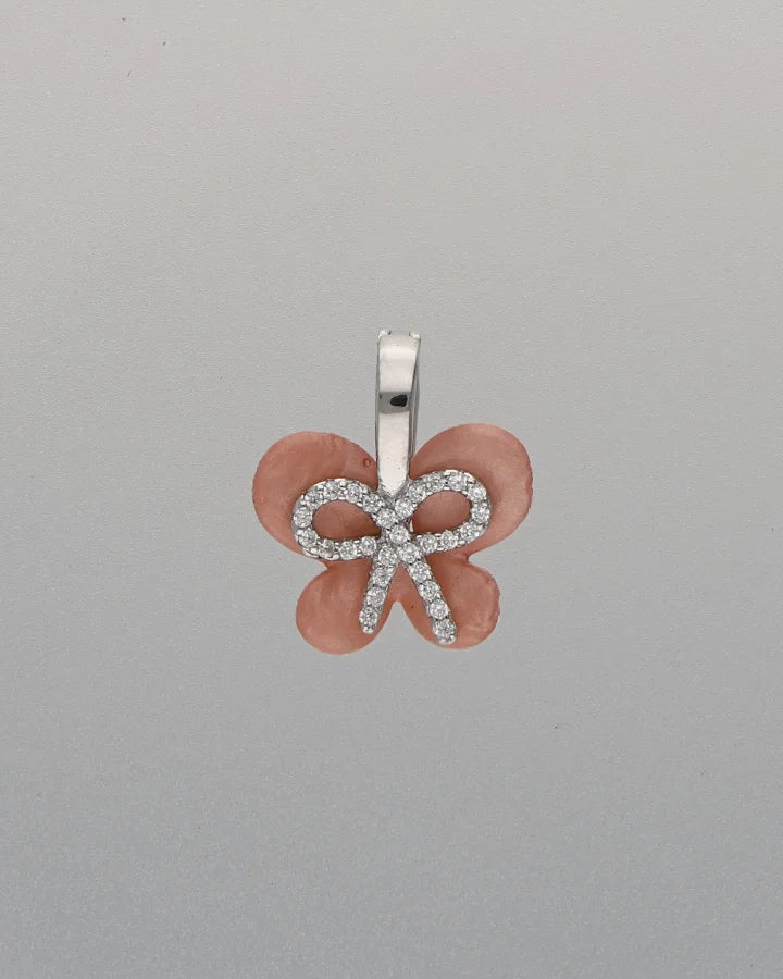 Rosy Bow Set in 92.5 Silver