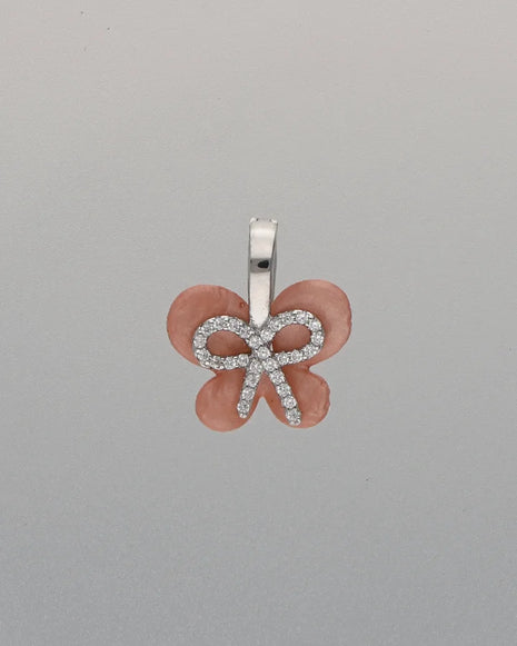 Rosy Bow Set in 92.5 Silver