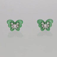 Emerald Flutter Set in 92.5 Silver