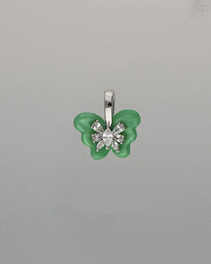 Emerald Flutter Set in 92.5 Silver