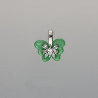 Emerald Flutter Set in 92.5 Silver