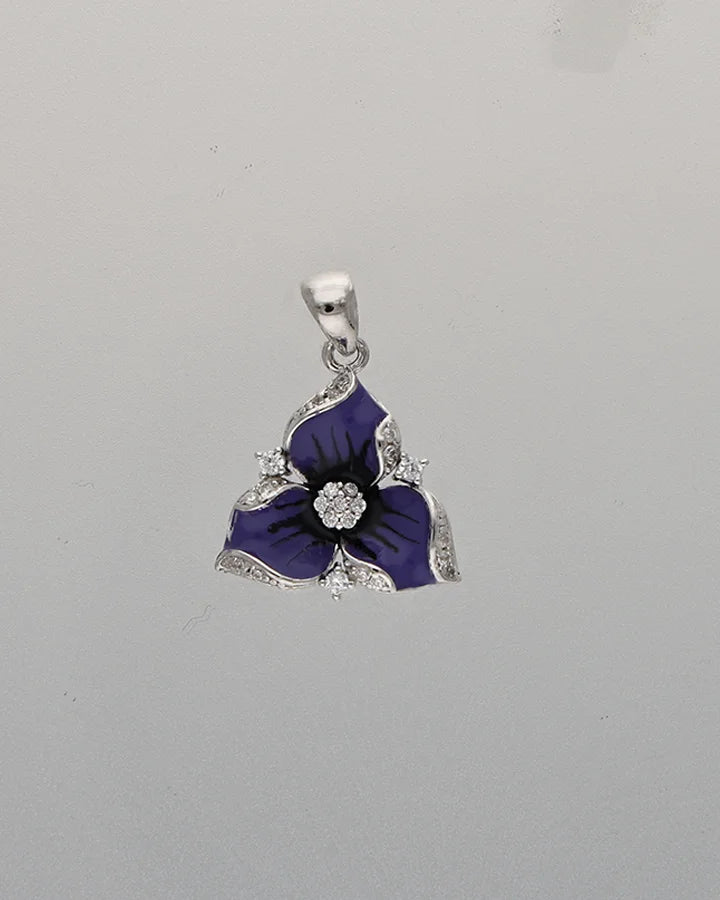 Violet Bloom Set in 92.5 Silver