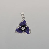 Violet Bloom Set in 92.5 Silver