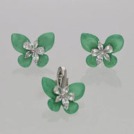 Mint Flutter Set in 92.5 Silver
