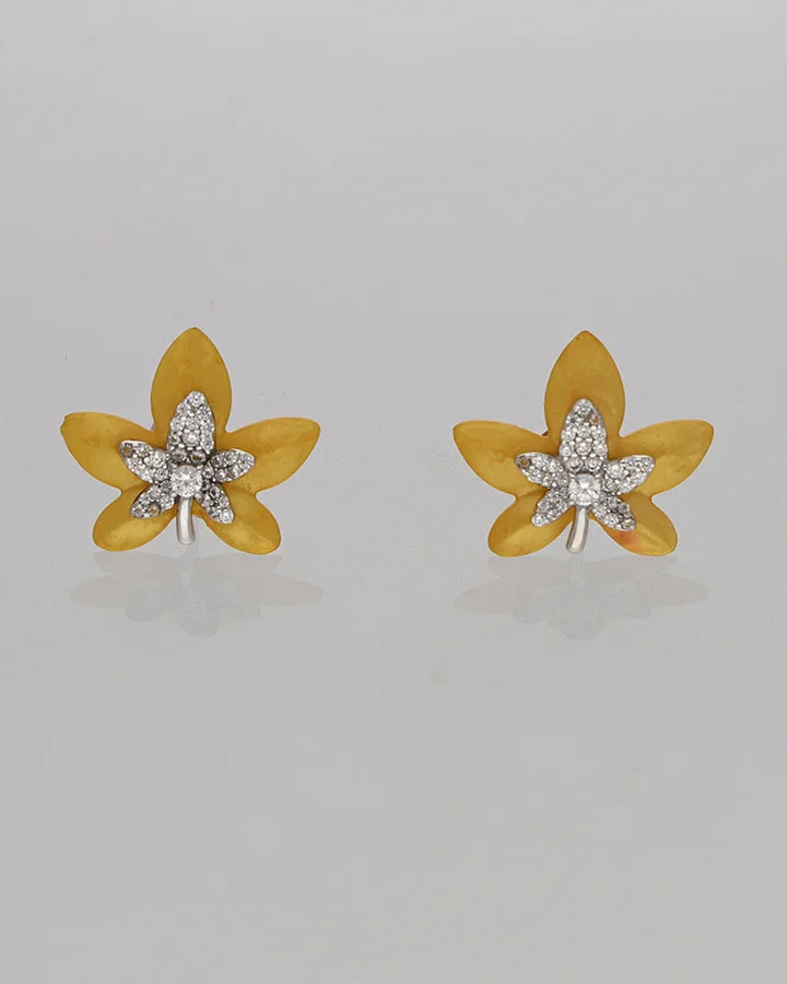 Golden Bloom Set in 92.5 Silver