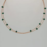 Emerald Aura Necklace in 92.5 Silver