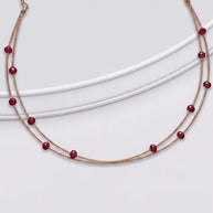 Ruby Aura Necklace in 92.5 Silver