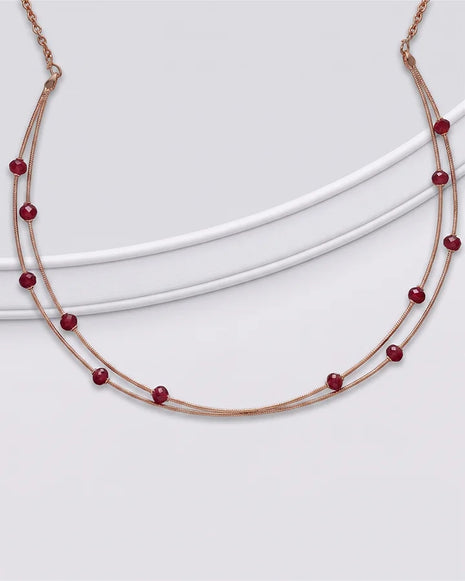 Ruby Aura Necklace in 92.5 Silver