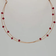 Ruby Aura Necklace in 92.5 Silver