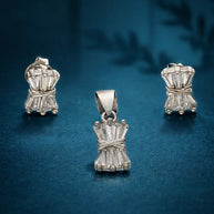 Bow Glint Set in 92.5 Silver