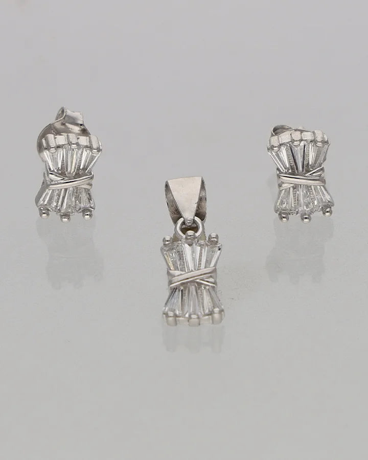Bow Glint Set in 92.5 Silver
