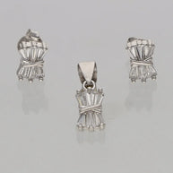 Bow Glint Set in 92.5 Silver