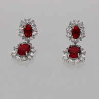 Ruby Drop Set in 92.5 Silver