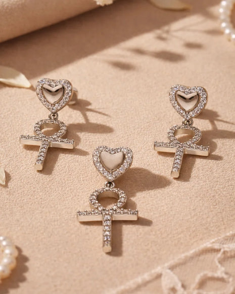 Heart Loop Set in 92.5 Silver