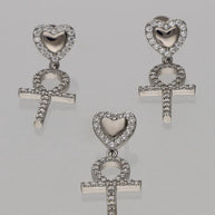 Heart Loop Set in 92.5 Silver