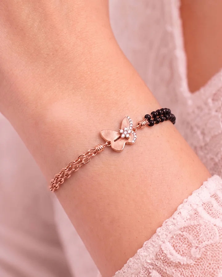 Butterfly Mangalasutra Bracelet in 92.5 Silver