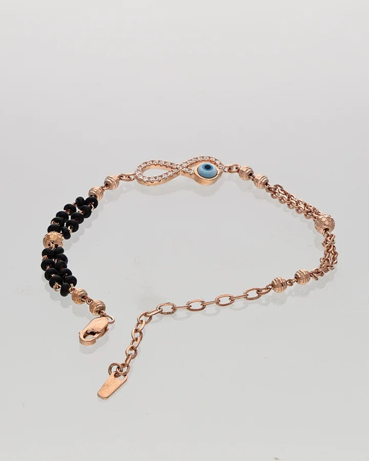 Infinity eye Mangalasutra Bracelet in 92.5 Silver