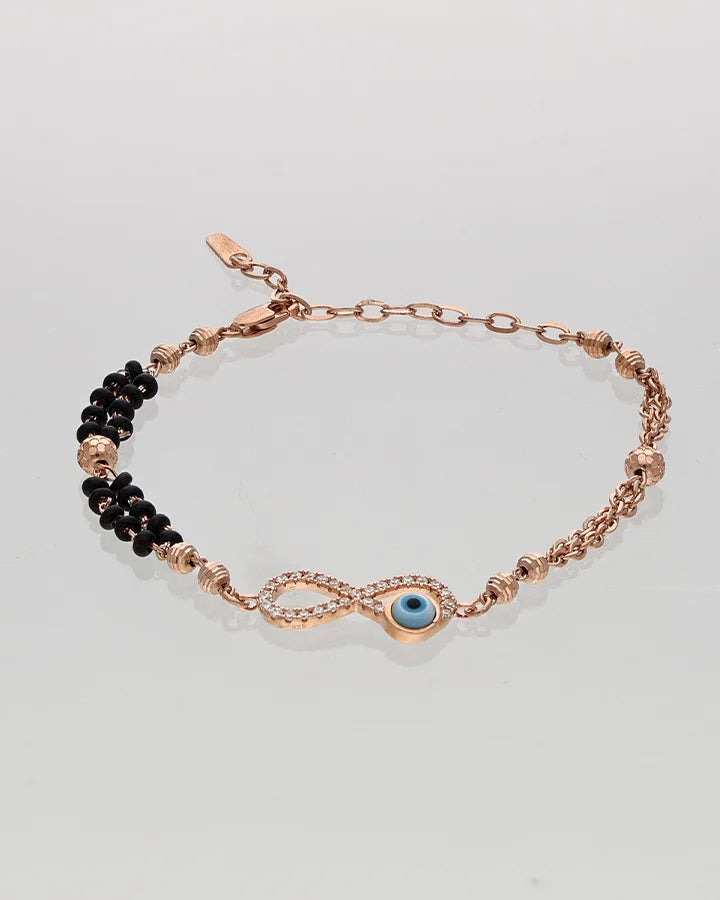 Infinity eye Mangalasutra Bracelet in 92.5 Silver