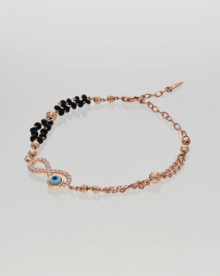 Infinity eye Mangalasutra Bracelet in 92.5 Silver
