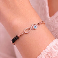 Infinity eye Mangalasutra Bracelet in 92.5 Silver