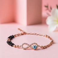 Infinity eye Mangalasutra Bracelet in 92.5 Silver