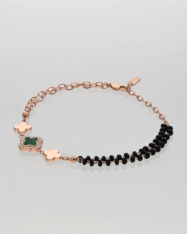 Clover Mangalasutra Bracelet in 92.5 Silver