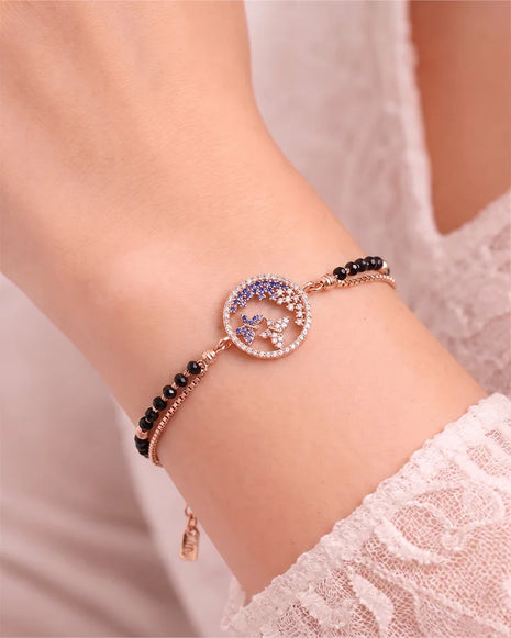 Flutterby Mangalasutra Bracelet in 92.5 Silver