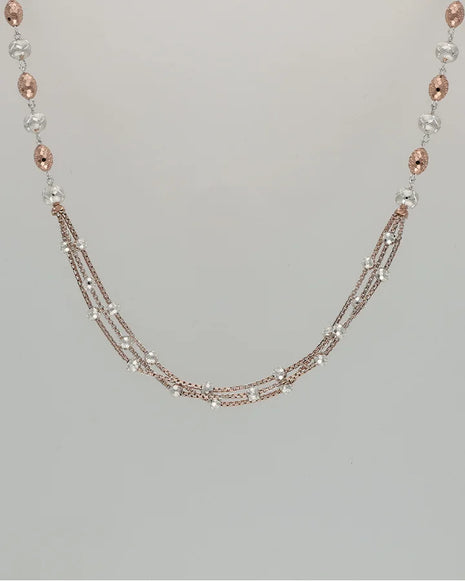 Blossom Link Chain in 92.5 Silver