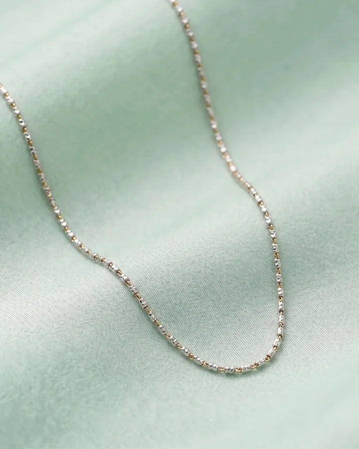 Cut Bead Italian Chain in 92.5 Silver