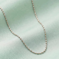 Cut Bead Italian Chain in 92.5 Silver