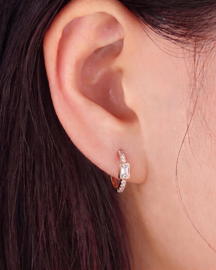 Radiance Hoop Earrings in 92.5 Silver