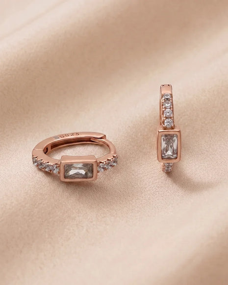Radiance Hoop Earrings in 92.5 Silver