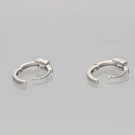 Crystal Hoop Earrings in 92.5 Silver