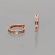 Rose Spark Hoop Earrings in 92.5 Silver