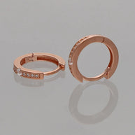 Rose Spark Hoop Earrings in 92.5 Silver