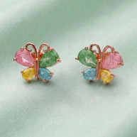 Butterfly Bloom Earrings in 92.5 Silver