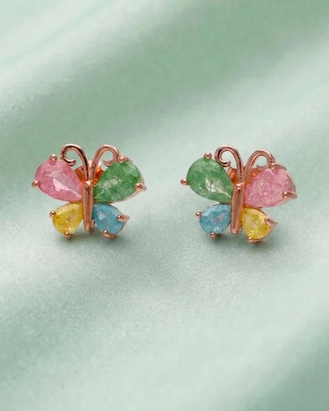 Butterfly Bloom Earrings in 92.5 Silver