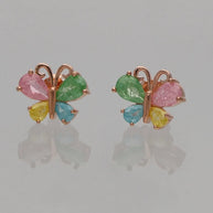 Butterfly Bloom Earrings in 92.5 Silver