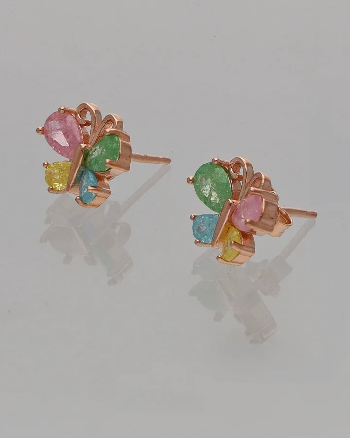Butterfly Bloom Earrings in 92.5 Silver