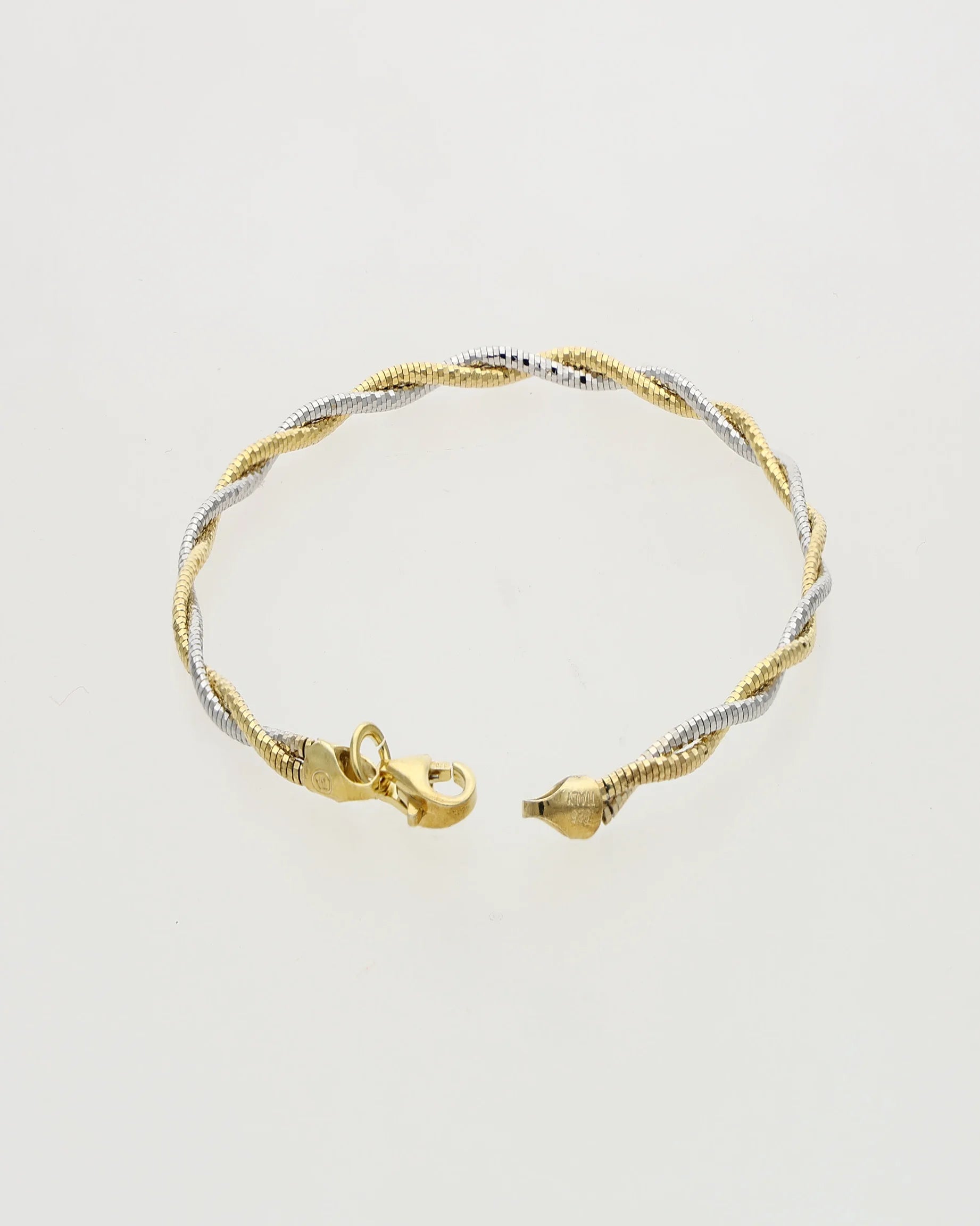 Dual Tone Rope Bracelet in 92.5 Silver